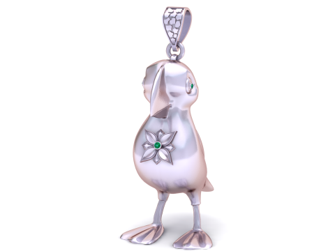 Golden Duck Pendant Modello di stampa 3D