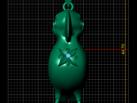 Golden Duck Pendant Modello di stampa 3D