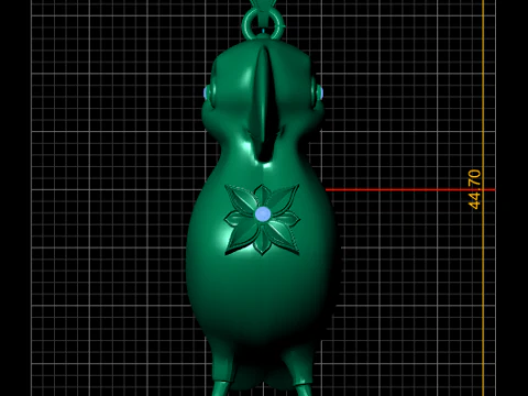 Golden Duck Pendant 3D Print Model