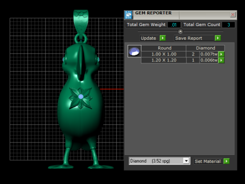 Golden Duck Pendant Modello di stampa 3D