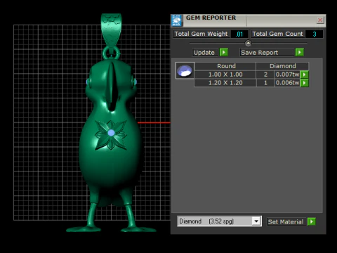 Golden Duck Pendant 3D Print Model