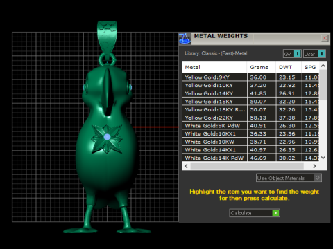 Golden Duck Pendant Modello di stampa 3D