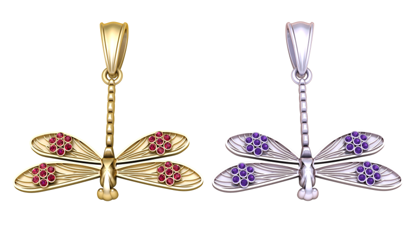 MODEL CETAK 3D LIONTIN EMAS KUPU-KUPU Model Cetak 3D .c4d .max .obj .3ds .fbx .stl .blend