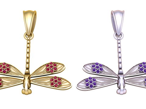 BUTTERFLY GOLD PENDANT 3D PRINTABLE MODEL Model Cetak 3D
