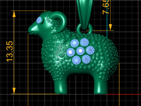 BAIL GOUDEN HANGER 3D-afdrukbaar model 3D printmodel