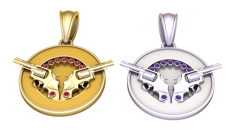 OKRĄGŁY WISIOREK RIVOLLWER Model do druku 3D Model do druku 3D .c4d .max .obj .3ds .fbx .stl .blend 