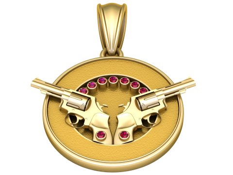 OKRĄGŁY WISIOREK RIVOLLWER Model do druku 3D Model do druku 3D