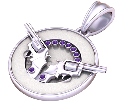 OKRĄGŁY WISIOREK RIVOLLWER Model do druku 3D Model do druku 3D