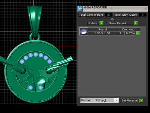 OKRĄGŁY WISIOREK RIVOLLWER Model do druku 3D Model do druku 3D