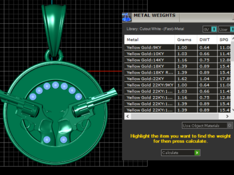 OKRĄGŁY WISIOREK RIVOLLWER Model do druku 3D Model do druku 3D