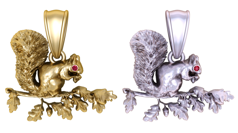 Squirrel Pendant 3D printable Model 3D Print Model .c4d .max .obj .3ds .fbx .stl .blend