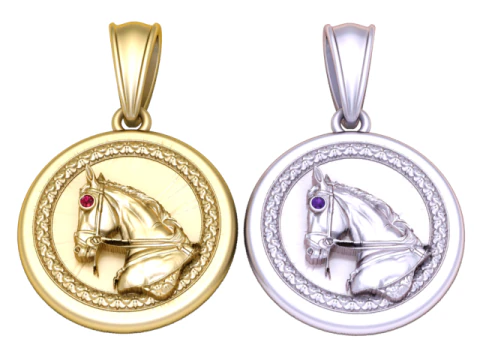 राउंड हूर्स पेंडेंट 3डी प्रिंट करने योग्य मॉडल 3D प्रिंट मॉडल