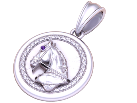 ROUND HUORS PENDANT 3D PRINTABLE MODEL 3D Принт Модель