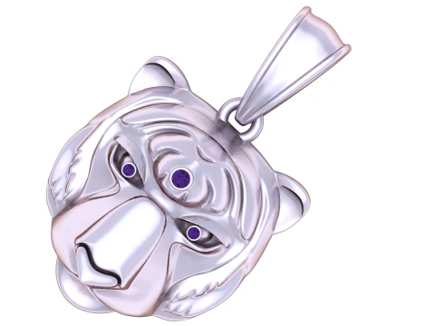 TIGER FACES PENDANT 3D PRINATBLE MODEL 3D Print Model
