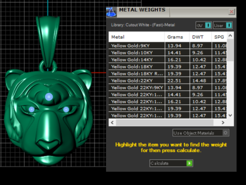 TIGER FACES PENDANT 3D PRINATBLE MODEL 3D printmodel
