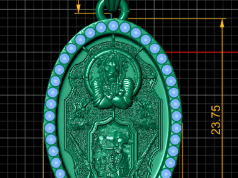 EGG SHAPE PENDANT 3D PRINTABLE MODEL 3D Принт Модель
