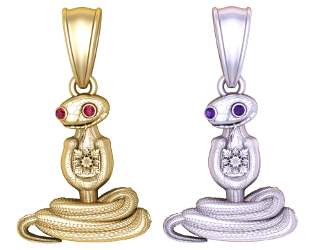 SANKE GOLD PENDANT 3D PRNTABLE MODEL Modelo de Impressão 3D