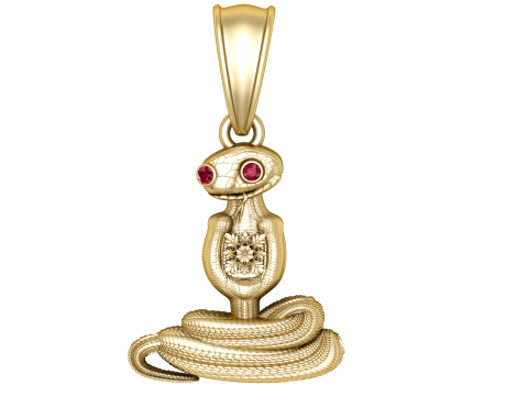 SANKE GOLD PENDANT 3D PRNTABLE MODEL Modello di stampa 3D