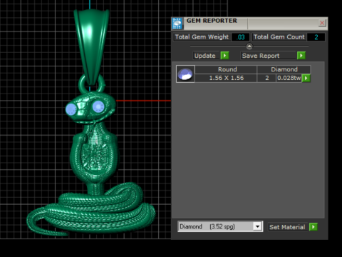 SANKE GOLD PENDANT 3D PRNTABLE MODEL Modello di stampa 3D