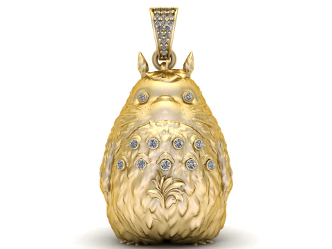 골든 토토로에서 영감을 받은 펜던트 3D 프린트 모델