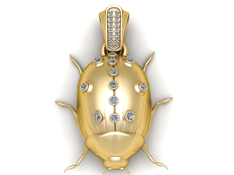 Golden Beetle Pendant 3D 프린트 모델