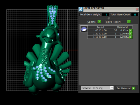Golden Peacock Pendent 3D 打印模型