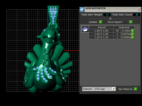 Golden Peacock Pendent 3D Print Model