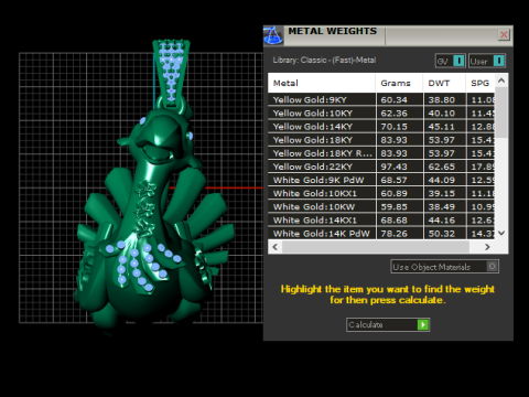 Golden Peacock Pendent 3D 打印模型