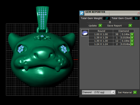 Golden Dragon Face Pendant 3D Принт Модель