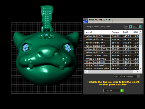 Golden Dragon Face Pendant 3D Принт Модель