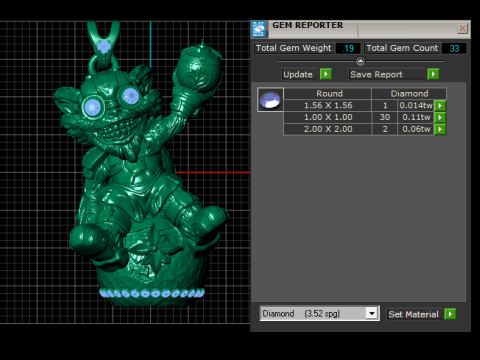 Golden Goblin Warrior Pendant 3D Print Model