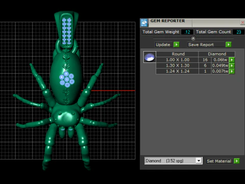 Golden Spider Pendant 3D Print Model