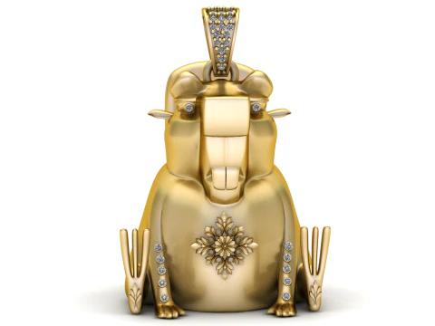 Gouden Bever hanger 3D printmodel