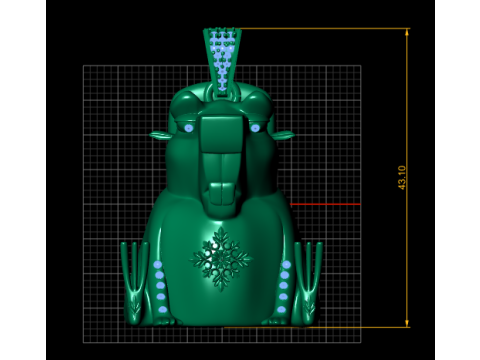 Golden Beaver Pendant 3D Print Model