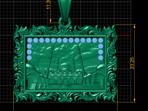 COLGANTE CUADRADO TAJ MAHAL MODELO IMPRIMIBLE EN 3D Modelo de impresión 3D