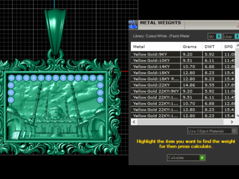 COLGANTE CUADRADO TAJ MAHAL MODELO IMPRIMIBLE EN 3D Modelo de impresión 3D