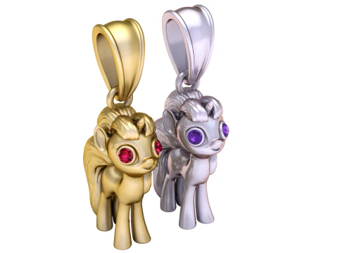 Creative Unicorn PENDANT 3D PRINTABLE MODEL 3D Print Model