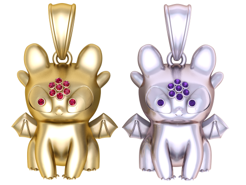 BABY DRAGON PENDANT 3D PRINTABLE MODEL Modèles 3D en vedette