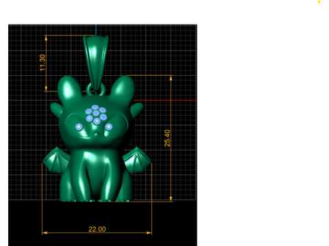 ベビードラゴン ペンダント 3D 印刷可能モデル 3Dプリントモデル
