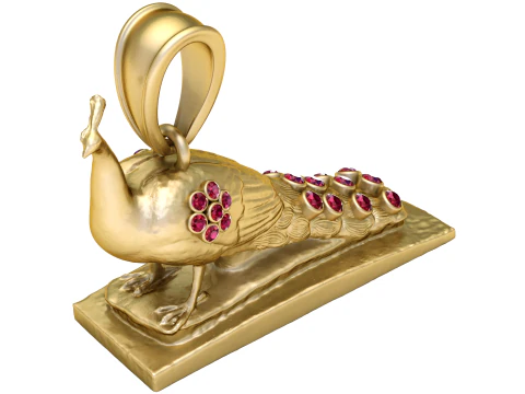 Peacock PENDANT 3D PRINTABLE MODEL 3D Print Model