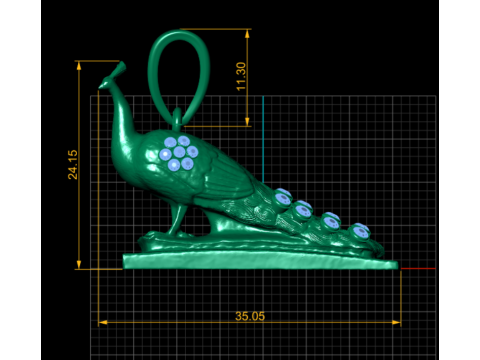 COLGANTE Pavo Real MODELO IMPRIMIBLE EN 3D Modelo de impresión 3D