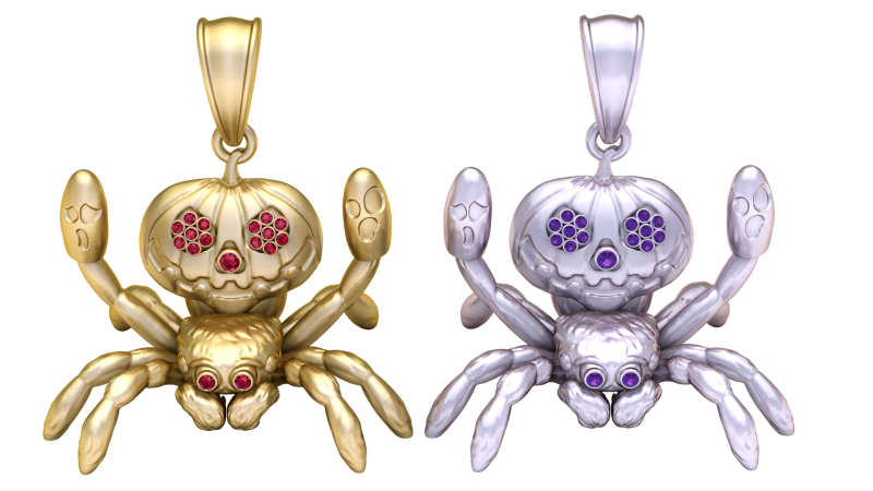 ARANHA PINGENTE DE OURO 3D IMPRIMíVEL MODELO Modelo de Impressão 3D .c4d .max .obj .3ds .fbx .stl .blend 