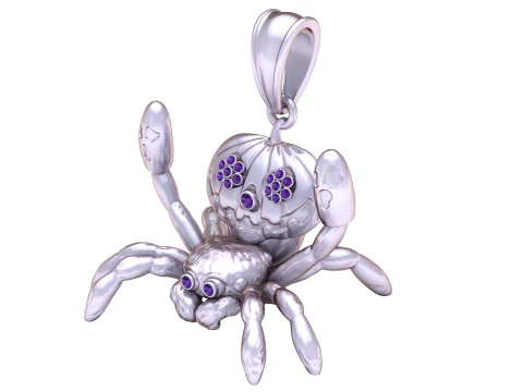 SPIDER GOLD PENDANT 3D PRINTABLE MODEL 3D Print Model