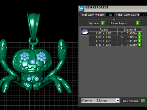 ARANHA PINGENTE DE OURO 3D IMPRIMíVEL MODELO Modelo de Impressão 3D