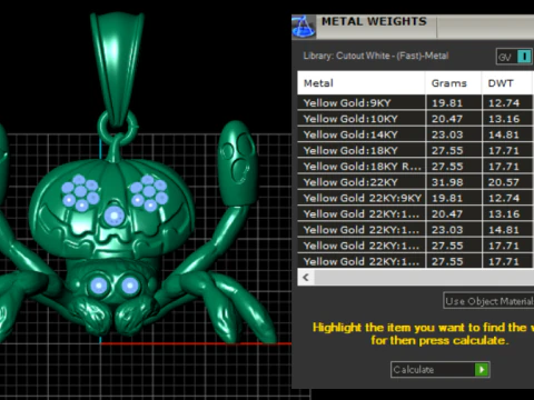 SPIDER GOLD PENDANT 3D PRINTABLE MODEL 3D Print Model