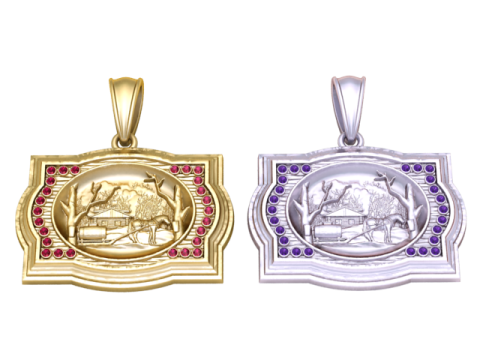 The Last Supper Jesus Gold Plated Pendant 3D PRINTABLE MODEL 3D Принт Модель