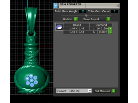 Gold Pot-Shaped Pendant3D Printable MODEL 3D Print Model