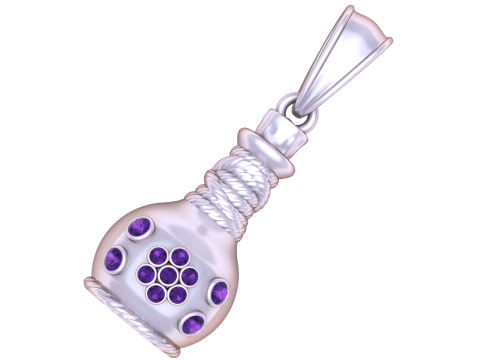 Goldtopfförmiger Anhänger 3D-druckbares MODELL 3D Druckmodell