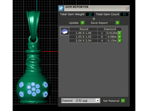 Gold Pot-Shaped Pendant3D Printable MODEL 3D Print Model