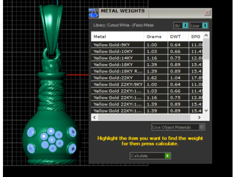 Gold Pot-Shaped Pendant3D Printable MODEL 3D Print Model
